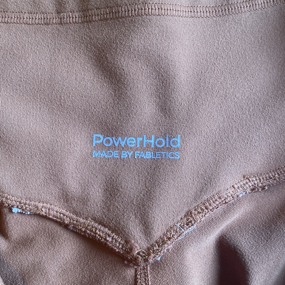 Women’s Fabletics Powerhold leggings, size medium. Color is “autumn/oats” - Picture 2 of 5